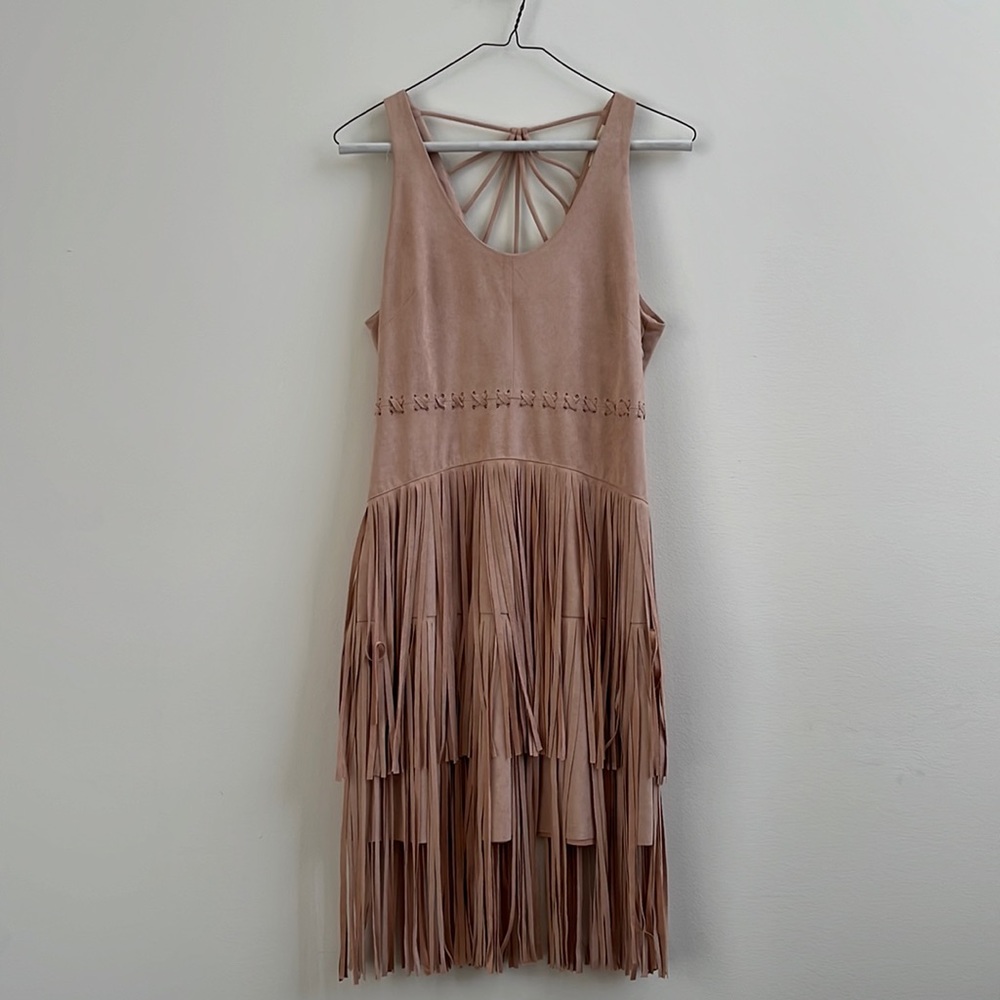 Pink Fringe Dress